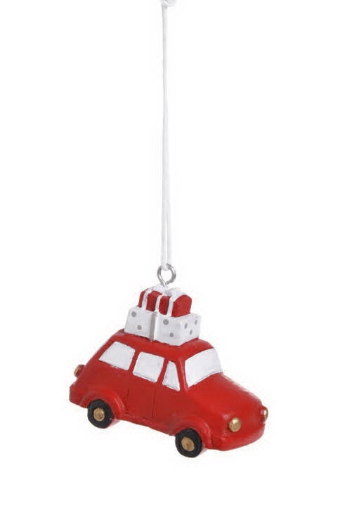 auto s dárky k pověšení - červená